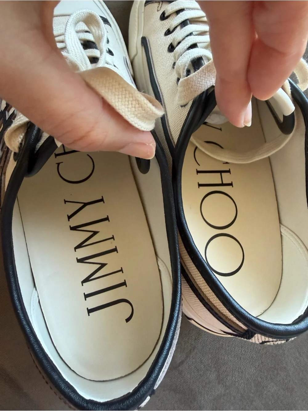 Jimmy Choo Fenix lace-up fastening sneakers